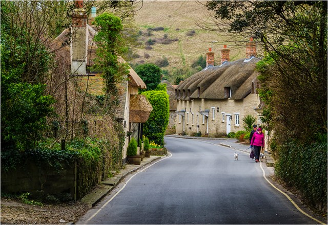 Locals Walking Their Dog - Val Earl